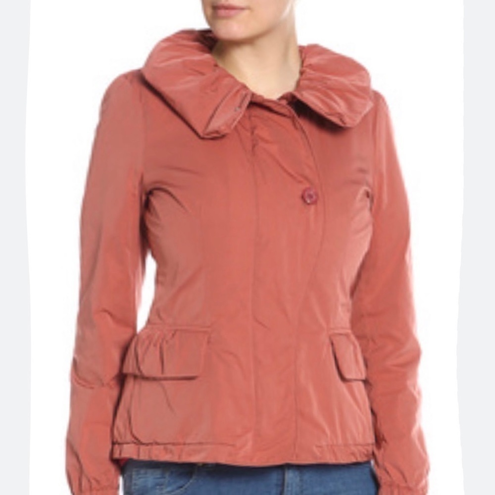 GEOX Respira coral red jacket Rain Windbreaker  Breathable women coat